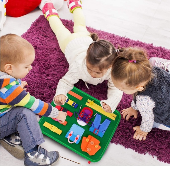 GIFTINBOX Toddler🧒🏻👧🏻Montessori Sensory Activity Busy Board - Picture 8 of 9